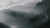 A dark and cloudy landscape