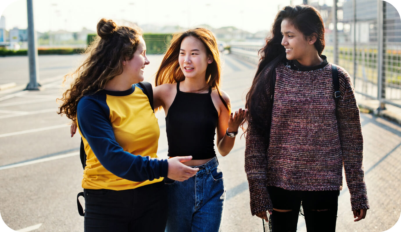 Three teenage girls discuss their therapy journeys and the therapy activities for teens they have tried with their therapists